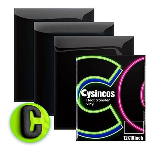 Cysincos 3d Black Puff Vinilo Transferencia De Calor Htv Iro